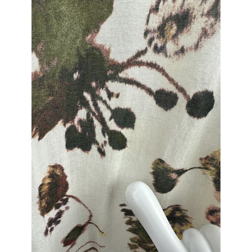 *Flawed Ulla Johnson Selena Cover Up Maxi Dress Small S Floral Tie Neck NO BELT - Picture 13 of 16